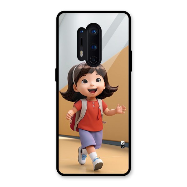 Cute School Girl Glass Back Case for OnePlus 8 Pro