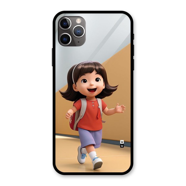 Cute School Girl Glass Back Case for iPhone 11 Pro Max