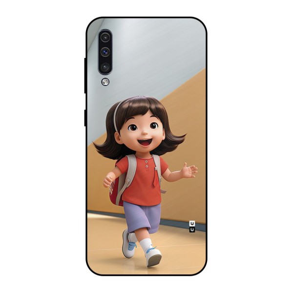 Cute School Girl Metal Back Case for Galaxy A30s