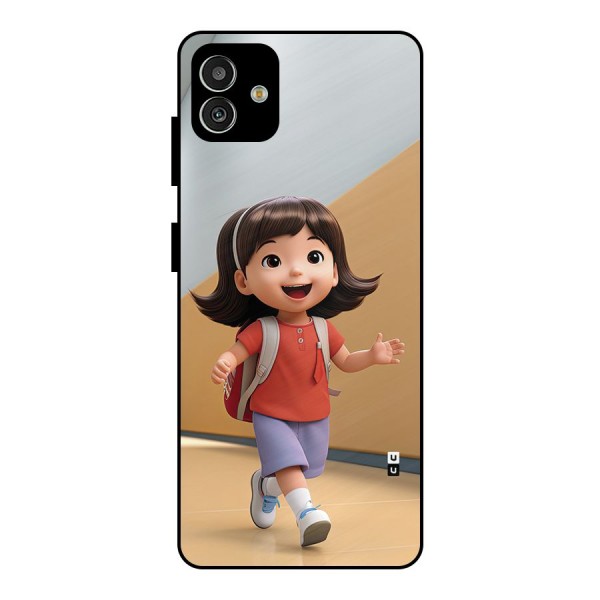 Cute School Girl Metal Back Case for Galaxy M13 5G