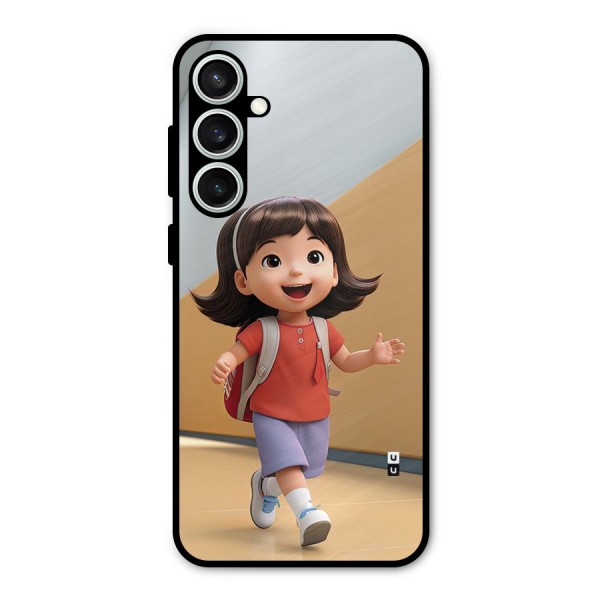 Cute School Girl Metal Back Case for Galaxy S23 FE