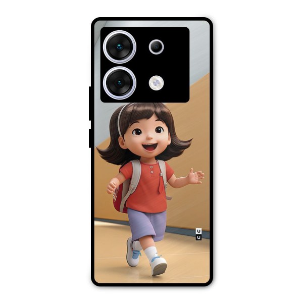 Cute School Girl Metal Back Case for Infinix Zero 30 5G