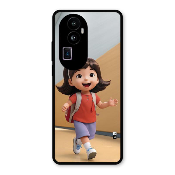 Cute School Girl Metal Back Case for Oppo Reno10 Pro Plus