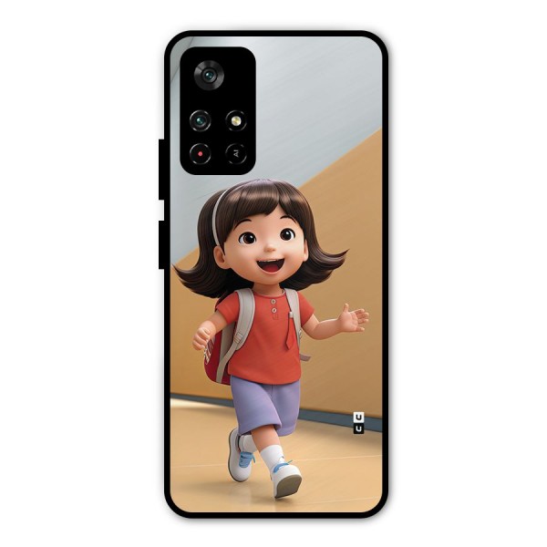 Cute School Girl Metal Back Case for Poco M4 Pro 5G