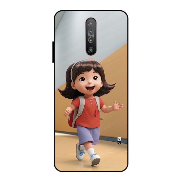 Cute School Girl Metal Back Case for Poco X2