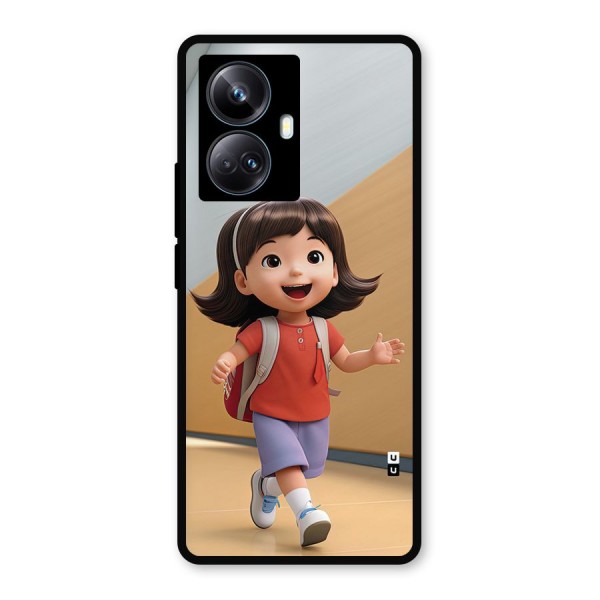 Cute School Girl Metal Back Case for Realme 10 Pro Plus