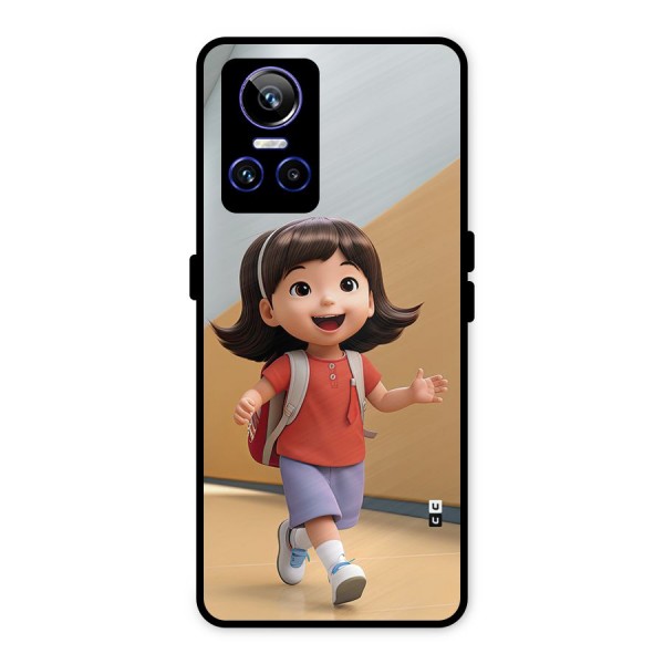 Cute School Girl Metal Back Case for Realme GT Neo 3