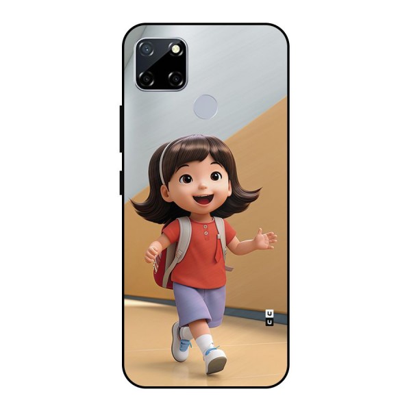 Cute School Girl Metal Back Case for Realme Narzo 30A