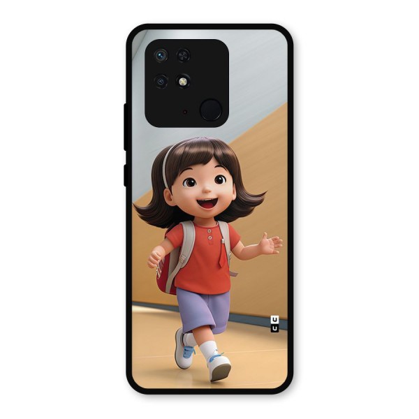 Cute School Girl Metal Back Case for Redmi 10 Power
