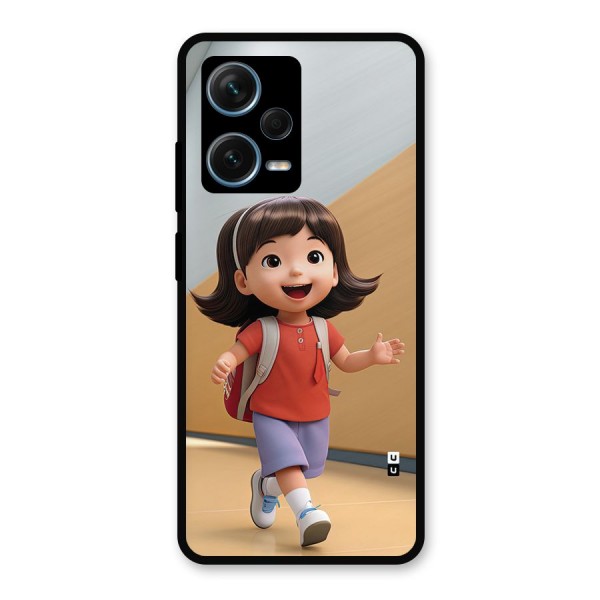 Cute School Girl Metal Back Case for Redmi Note 12 Pro Plus 5G