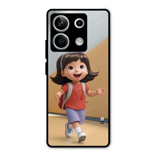 Cute School Girl Metal Back Case for Redmi Note 13 5G