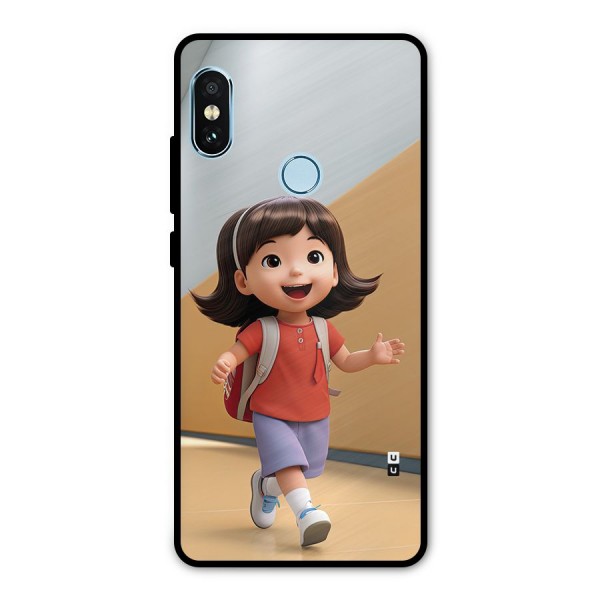 Cute School Girl Metal Back Case for Redmi Note 5 Pro