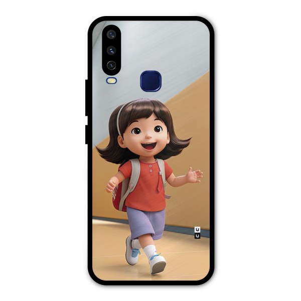 Cute School Girl Metal Back Case for Vivo V17