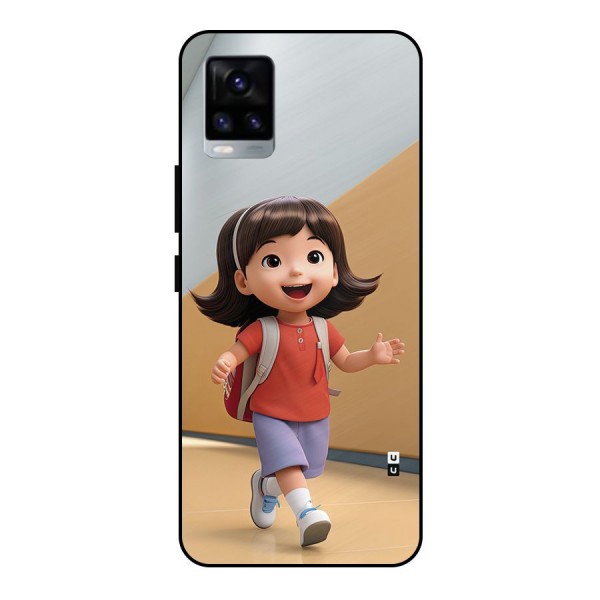 Cute School Girl Metal Back Case for Vivo V20