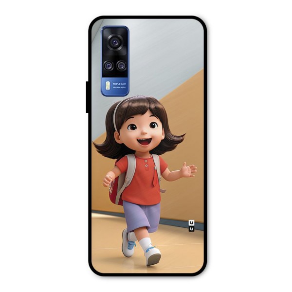 Cute School Girl Metal Back Case for Vivo Y51A