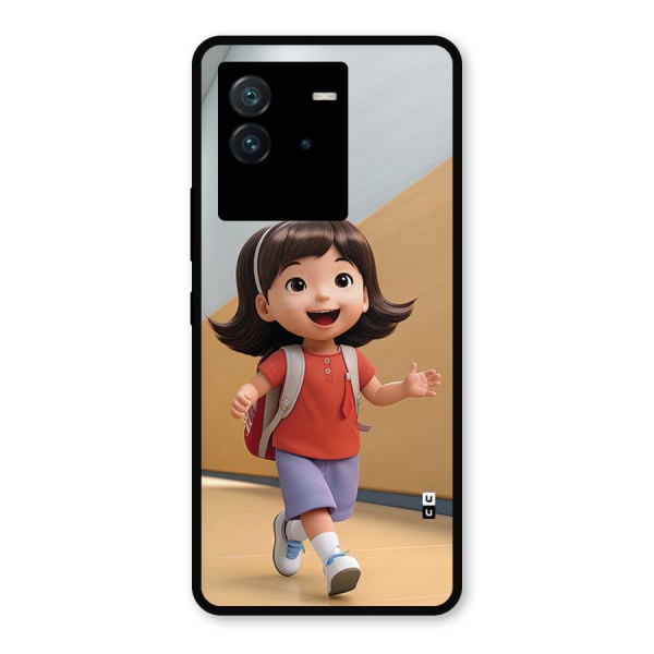 Cute School Girl Metal Back Case for iQOO Neo 6 5G
