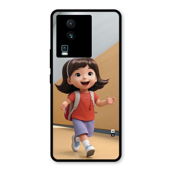 Cute School Girl Metal Back Case for iQOO Neo 7 Pro