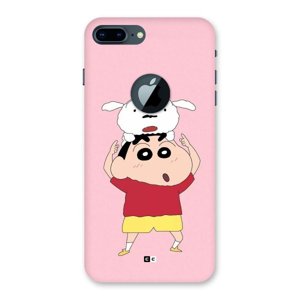 Cute Sheero Back Case for iPhone 7 Plus Logo Cut