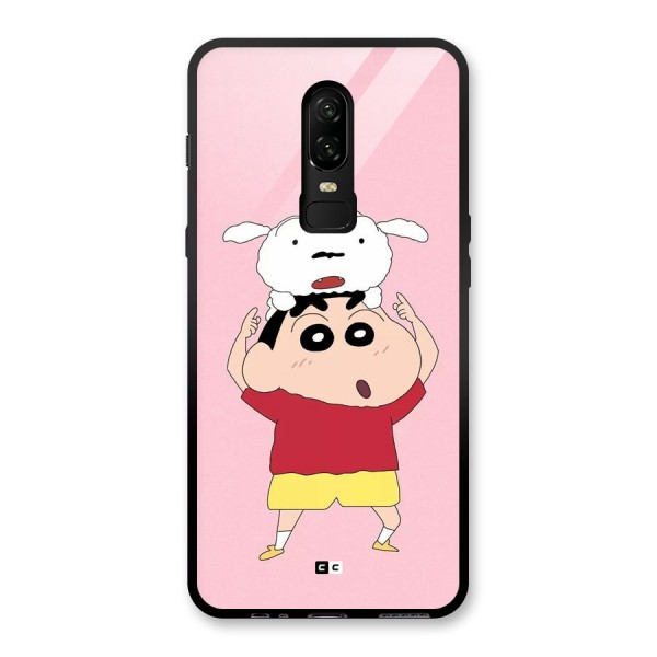 Cute Sheero Glass Back Case for OnePlus 6