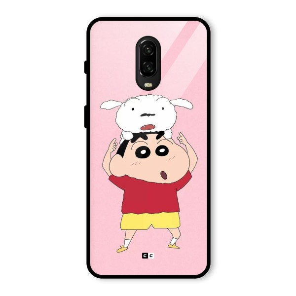 Cute Sheero Glass Back Case for OnePlus 6T