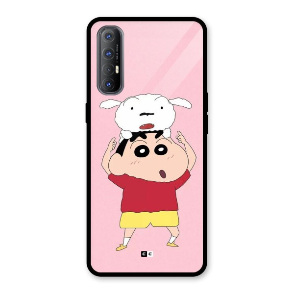 Cute Sheero Glass Back Case for Oppo Reno3 Pro