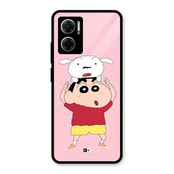 Cute Sheero Glass Back Case for Redmi 11 Prime 5G