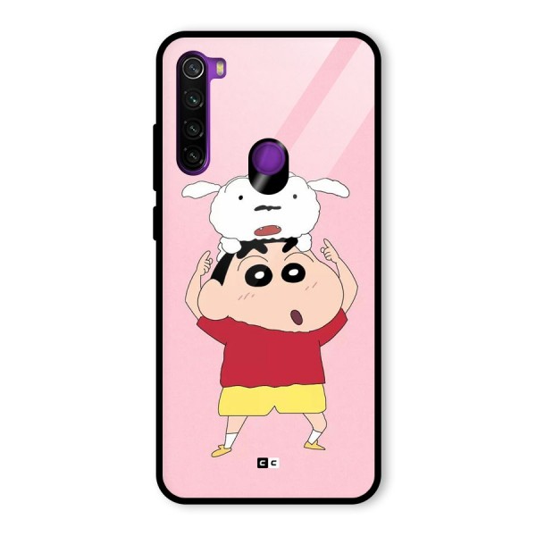 Cute Sheero Glass Back Case for Redmi Note 8