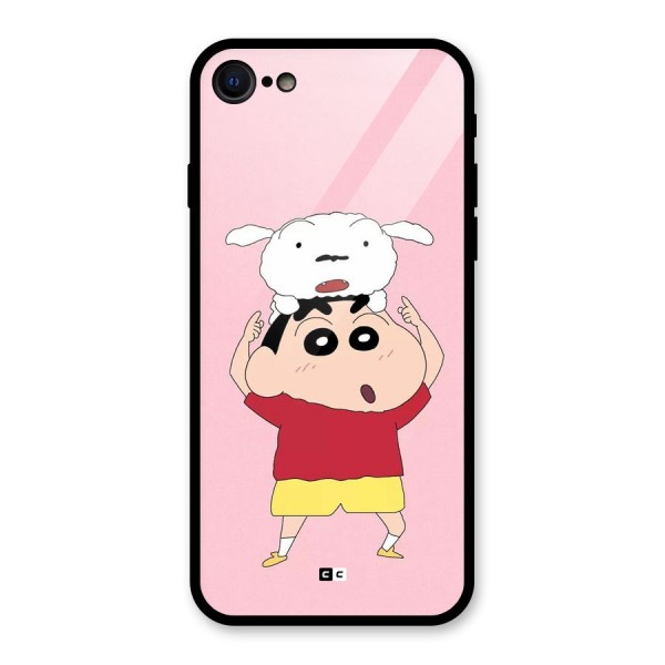 Cute Sheero Glass Back Case for iPhone 7