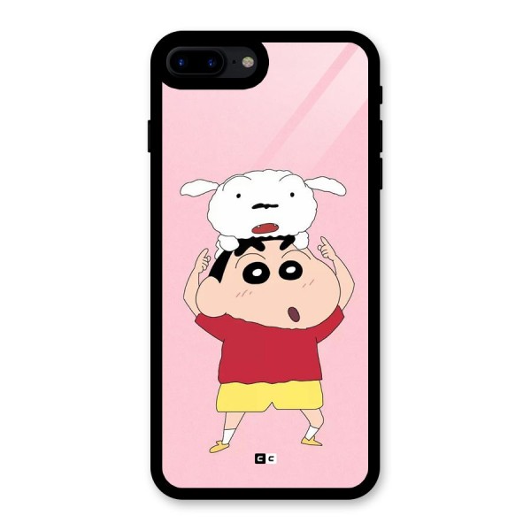 Cute Sheero Glass Back Case for iPhone 8 Plus