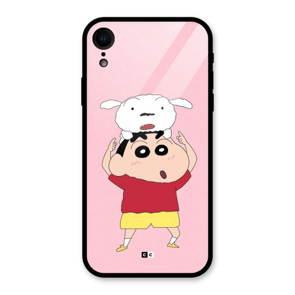 Cute Sheero Glass Back Case for iPhone XR