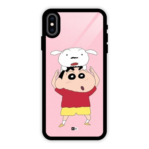 Cute Sheero Glass Back Case for iPhone XS Max