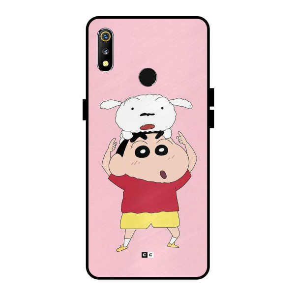 Cute Sheero Metal Back Case for Realme 3