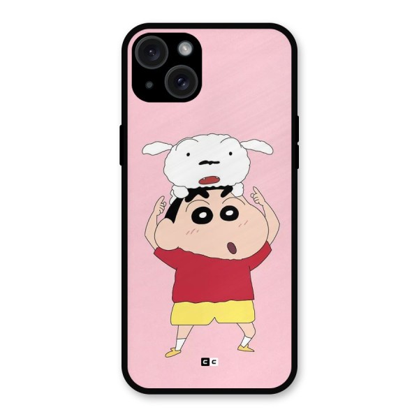 Cute Sheero Metal Back Case for iPhone 15 Plus