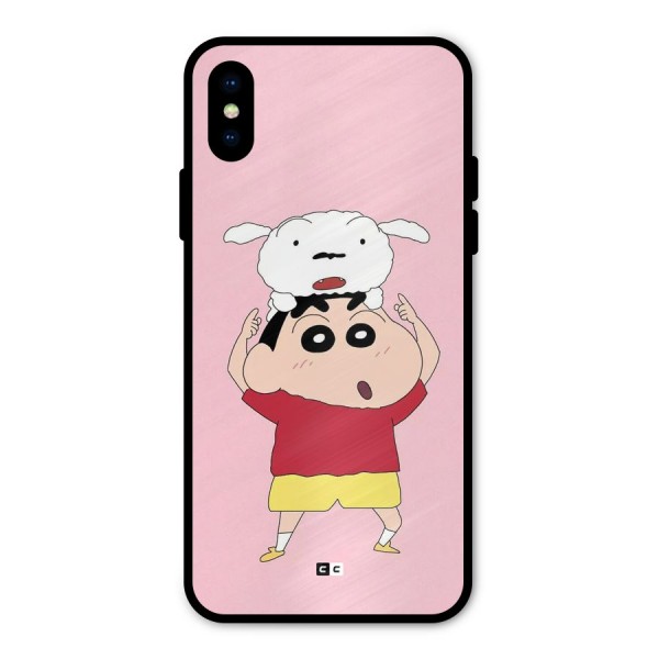 Cute Sheero Metal Back Case for iPhone XS