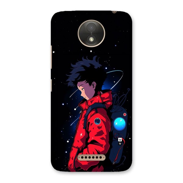 Cute Space Boy Back Case for Moto C Plus