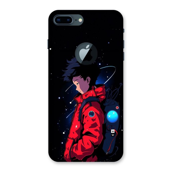 Cute Space Boy Back Case for iPhone 7 Plus Logo Cut
