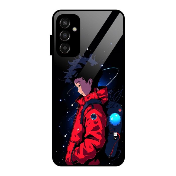 Cute Space Boy Glass Back Case for Galaxy F13