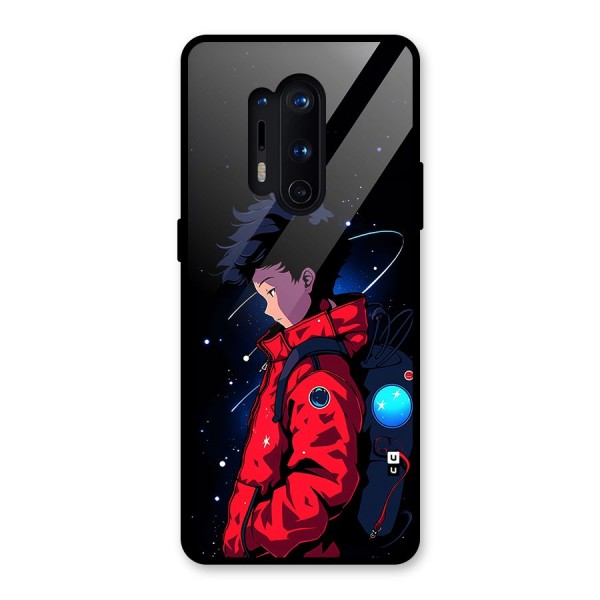 Cute Space Boy Glass Back Case for OnePlus 8 Pro