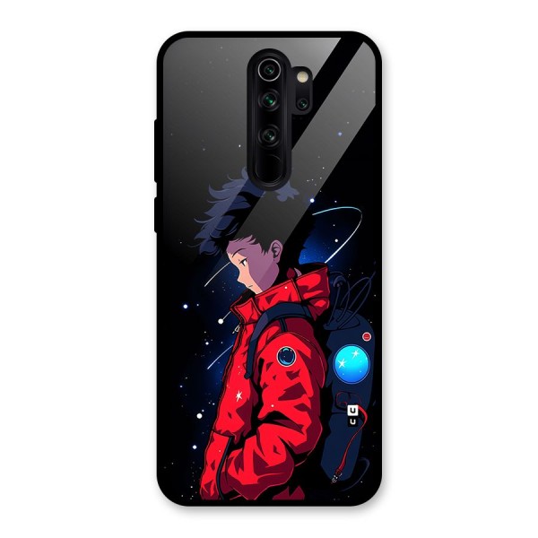 Cute Space Boy Glass Back Case for Redmi Note 8 Pro
