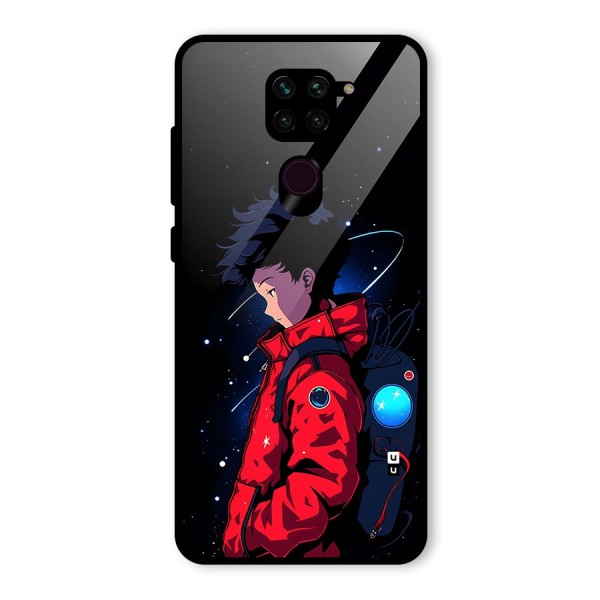 Cute Space Boy Glass Back Case for Redmi Note 9