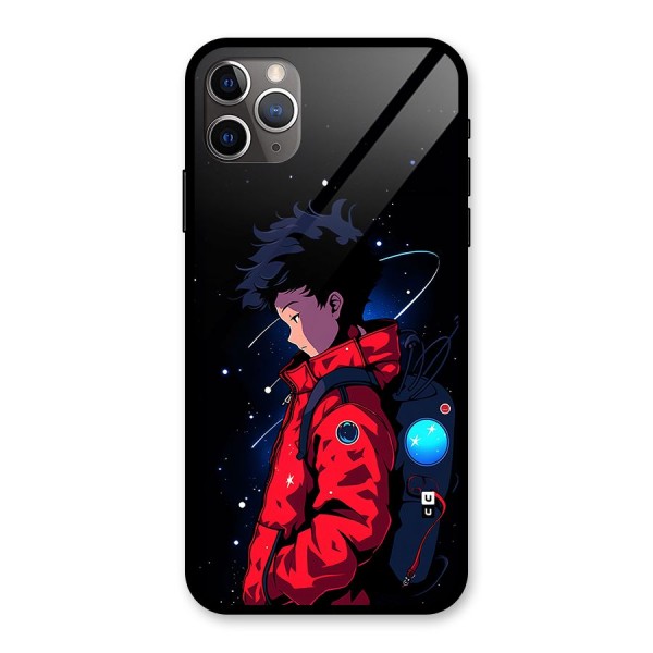 Cute Space Boy Glass Back Case for iPhone 11 Pro Max