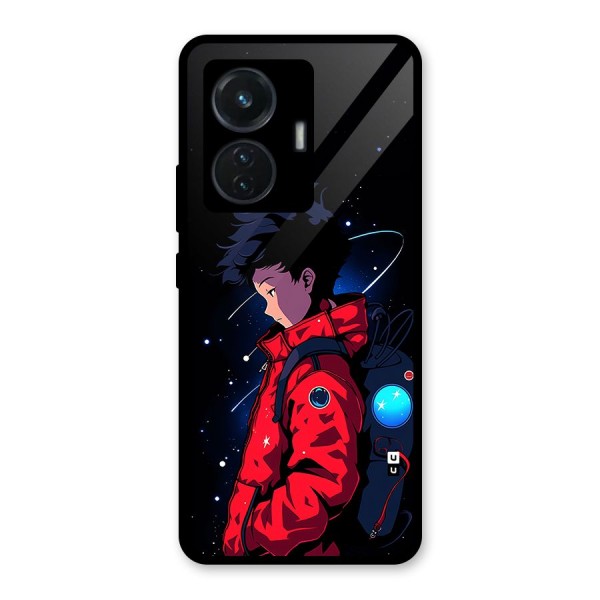 Cute Space Boy Glass Back Case for iQOO Z6 44W