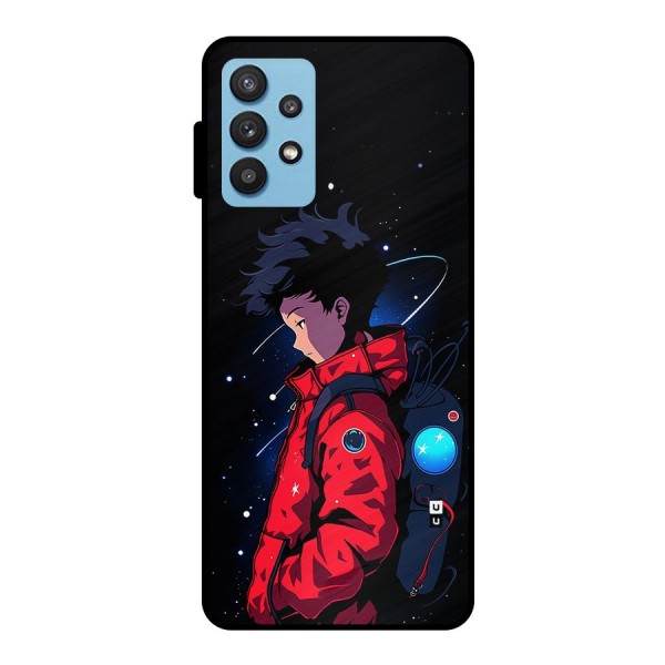 Cute Space Boy Metal Back Case for Galaxy M32 5G