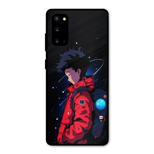Cute Space Boy Metal Back Case for Galaxy S20