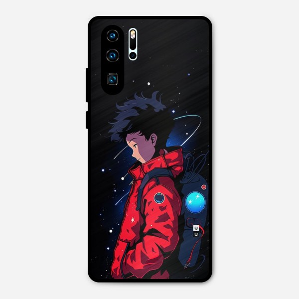Cute Space Boy Metal Back Case for Huawei P30 Pro