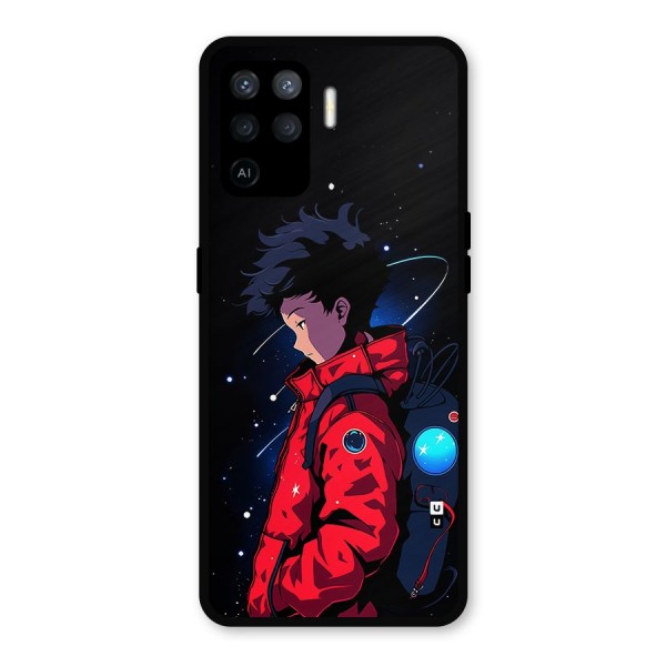 Cute Space Boy Metal Back Case for Oppo F19 Pro
