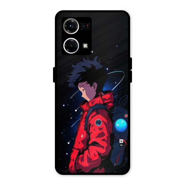 Cute Space Boy Metal Back Case for Oppo F21s Pro 4G