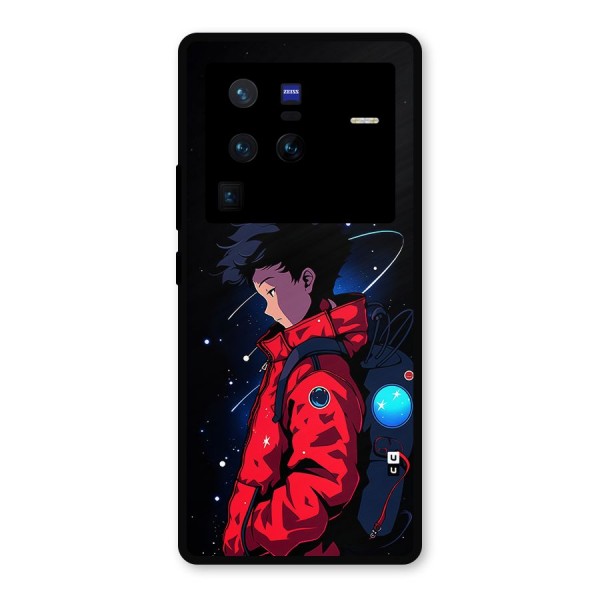 Cute Space Boy Metal Back Case for Vivo X80 Pro