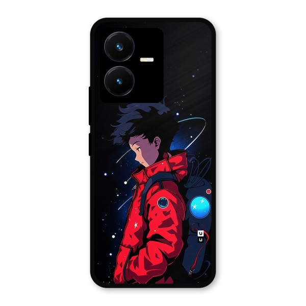 Cute Space Boy Metal Back Case for Vivo Y22