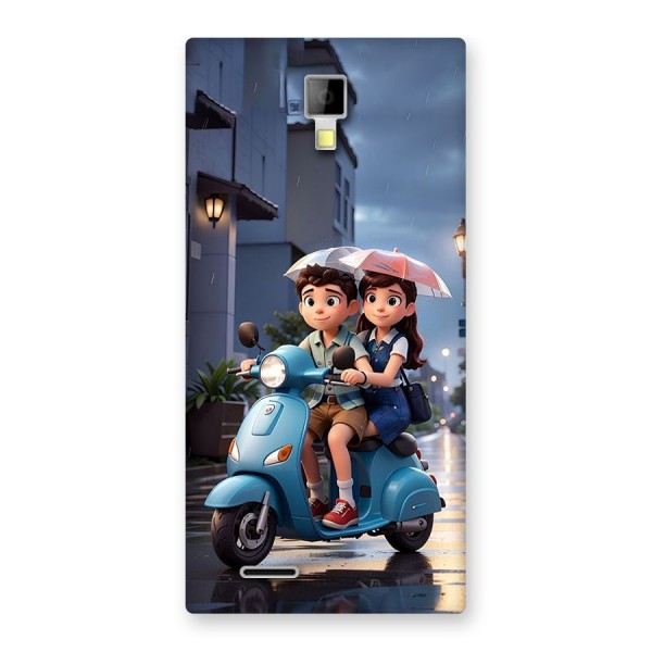 Cute Teen Scooter Back Case for Canvas Xpress A99